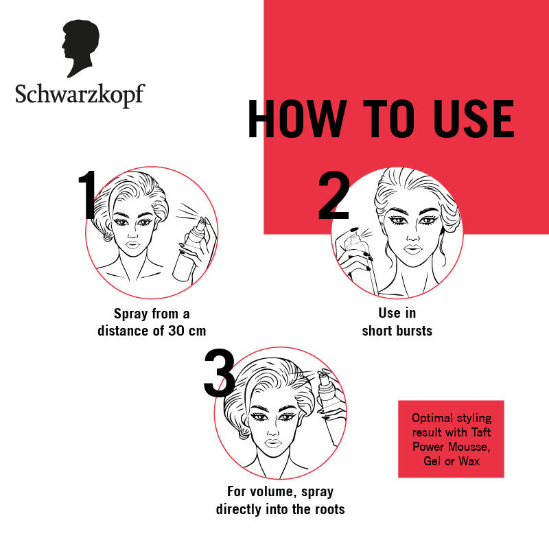 Schwarzkopf TAFT Shine Hair Spray For Shinner Hair With Diamond Luminizer Formula Hold 4, 250ml Buy at Indicrest Image 4