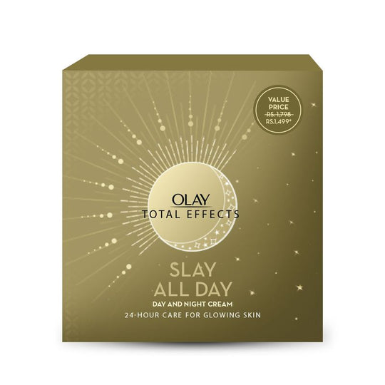 Olay Total Effects Slay All Day With Day & Night Cream, Fights 7 Signs of Ageing With Niacimide, 100g Buy at Indicrest
