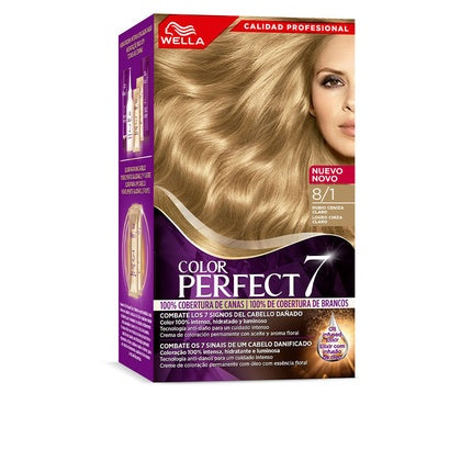 Wella Color Perfect 8/1 Light Ash Blonde Permanent Hair Colour | 100% Grey Coverage