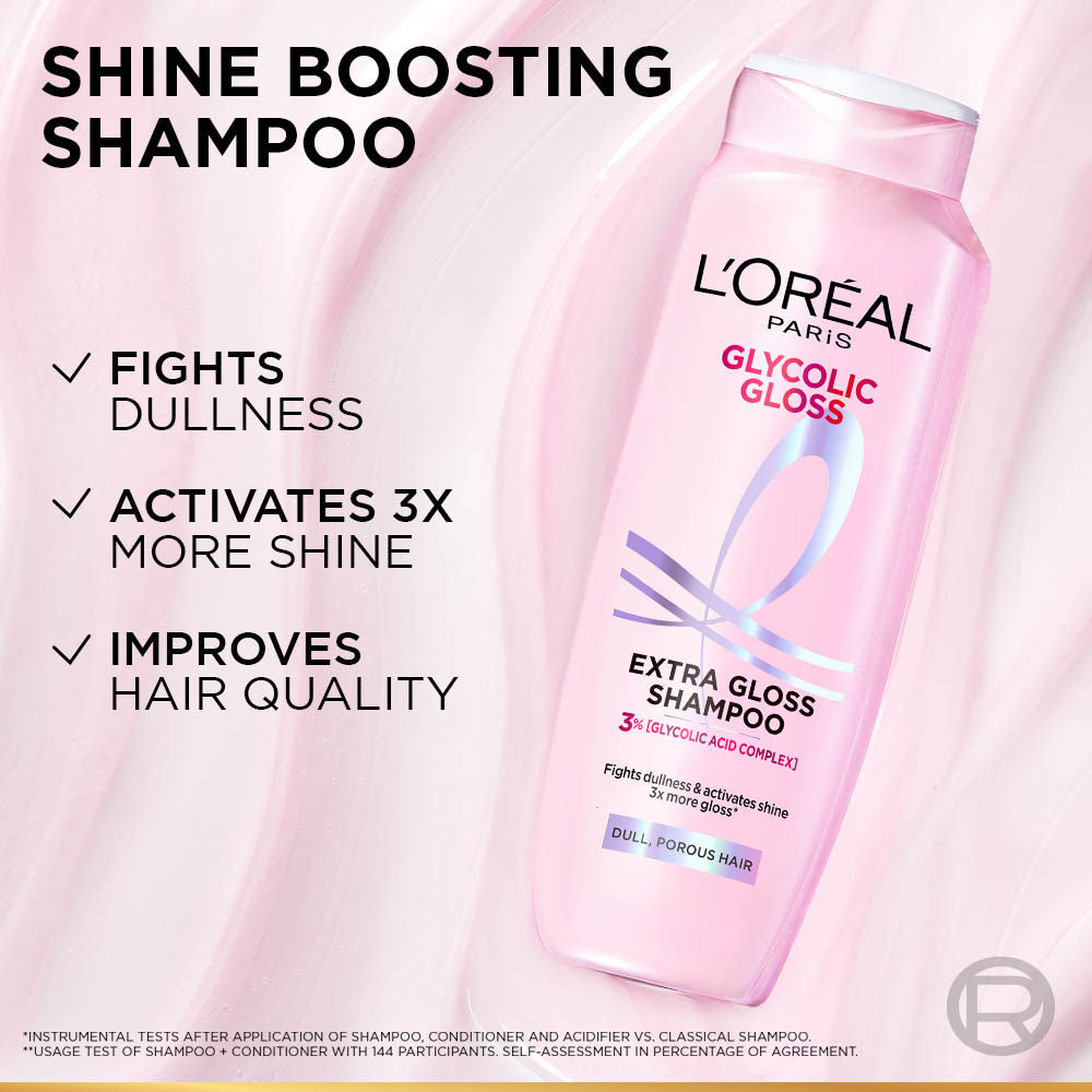 L'Oreal Paris Glycolic Gloss Shine Boosting Shampoo, 650ml Buy at Indicrest Image 4
