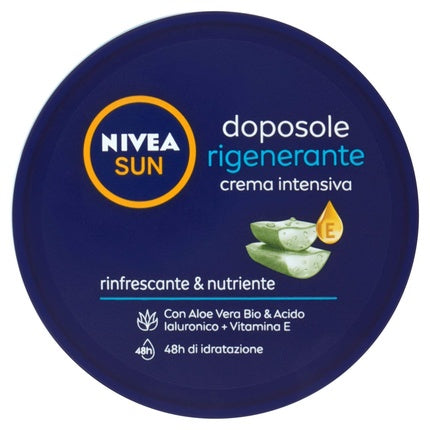 Nivea SUN Intensive Regenerating After-Sun Cream, 300ml Moisturizing Body Cream with Organic Aloe Vera, Hyaluronic Acid & Vitamin E