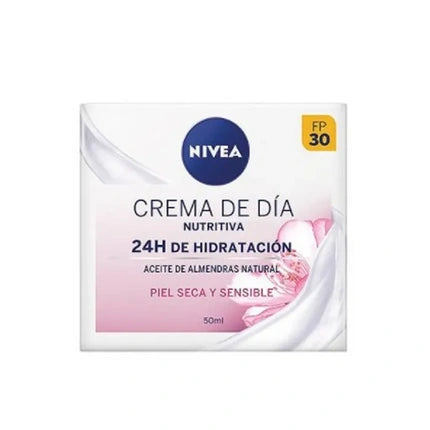 Nivea Nourishing Day Cream 24h Hydration for Dry & Sensitive Skin, 50ml Moisturizing Face Cream