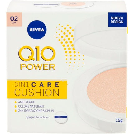 Nivea Q10 Plus Anti-Age 3 in 1 Skin Care Cushion 02 Dark Hydrating Cushion Foundation