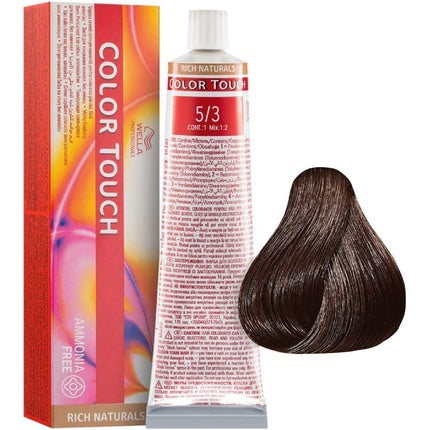 Wella Professionals Color Touch 5/3 Light Brown Golden Demi-Permanent Hair Color, 60ml