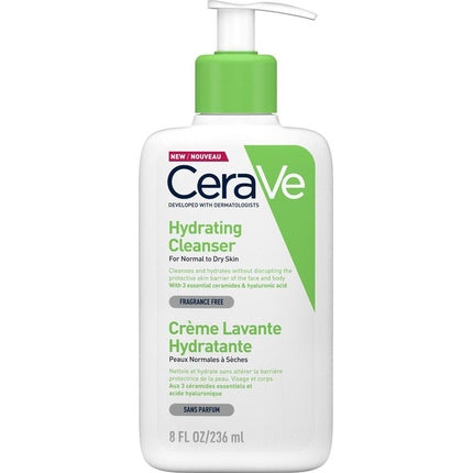 CeraVe Hydrating Cleanser, 236ml Hydrating Facial Cleanser for Normal to Dry Skin