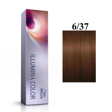 Wella Professionals Illumina Color 6/37 Dark Blonde Golden Chestnut Permanent Hair Color, 60ml