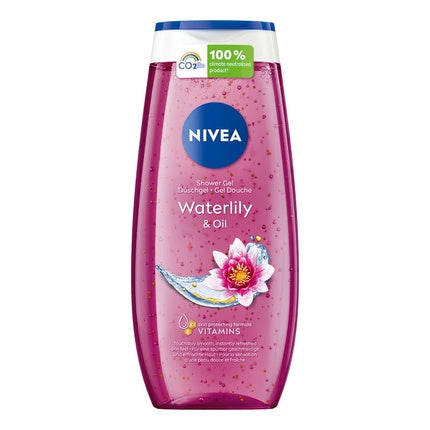 Nivea Waterlily & Oil Shower Gel, 250ml – pH Neutral Moisturizing Body Wash with Nourishing Oil Beads