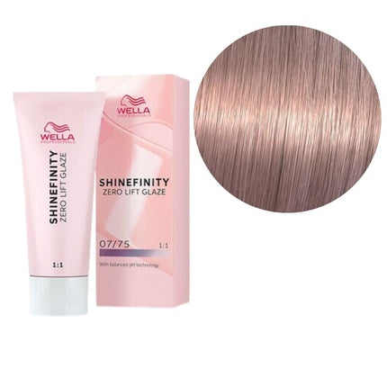 Wella Professionals Shinefinity 07/75 Raspberry Latte Demi-Permanent Hair Color, 60ml