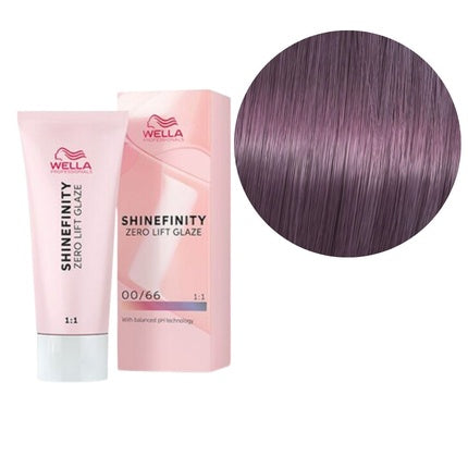 Wella Professionals Shinefinity Zero Lift Glaze 00/66 Violet Booster, 60ml | Demi-Permanent Hair Colour Booster