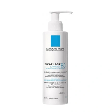 La Roche-Posay Cicaplast B5 Purifying Soothing Foaming Gel, 200ml – Gentle Cleansing Gel for Sensitive Face & Body Skin