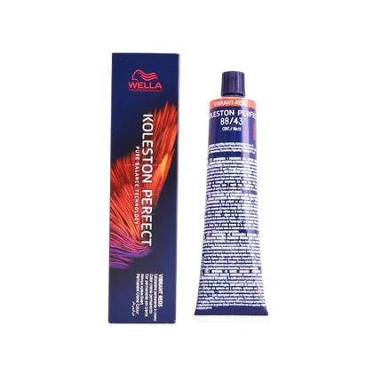 Wella Professionals Koleston Perfect Me+ Vibrant Reds 88/43 Light Blonde Intense Red Gold Permanent Hair Color, 60ml