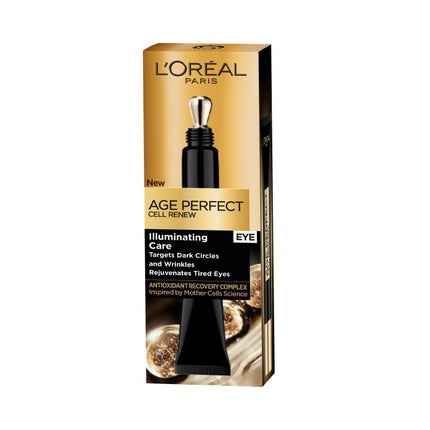 L'Oréal Paris Age Perfect Cell Renew Illuminating Care Eye Cream, 15ml | Brightening & Hydrating Eye Cream for Mature Skin