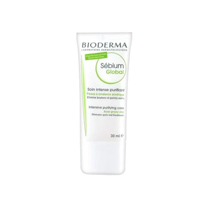 Bioderma Sébium Global Intensive Purifying Care, 30ml – Daily Moisturiser for Combination to Oily & Blemish-Prone Skin