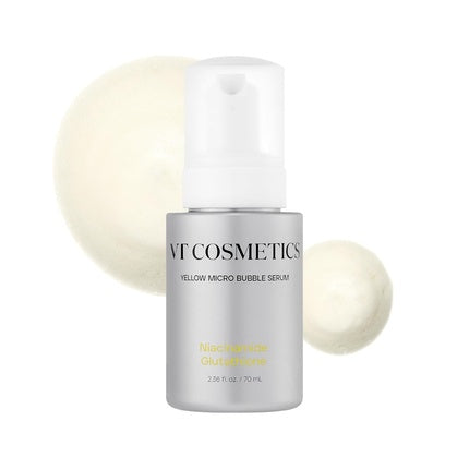 VT Cosmetics Niacinamide Glutathione Bubble Serum, 2.36 fl oz (70ml) | Korean Brightening Micro Bubble Serum