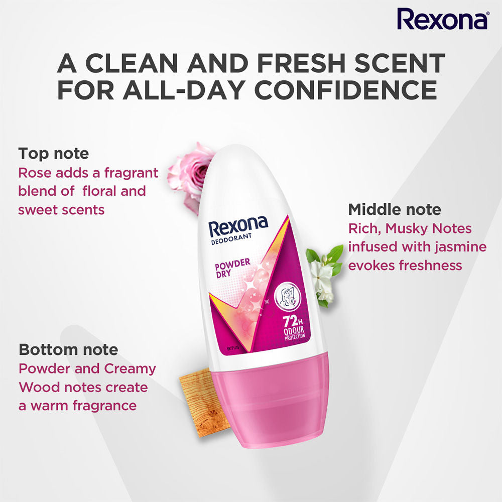 Rexona Aloe Vera, Shower Fresh & Powder Dry Underarm Roll On (Pack Of 3), 3 pieces Buy at Indicrest Image 11