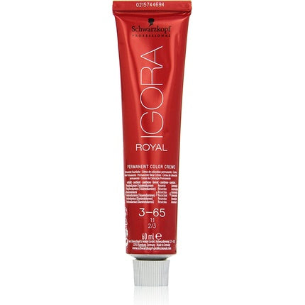 Schwarzkopf Professional IGORA Royal 3-65 Dark Brown Chocolate Gold Permanent Hair Color, 60ml