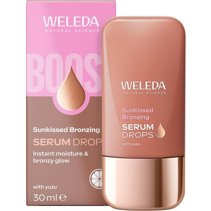 Weleda Sunkissed Bronzing Face Serum Drops with Yuzu – Glow-Enhancing Bronzing Serum for Radiant Skin