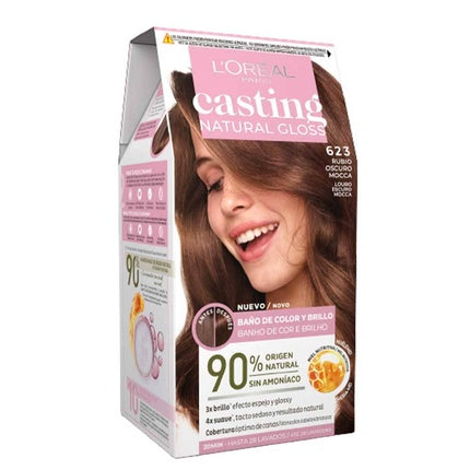 L'Oreal Paris Casting Creme Gloss Hair Color 623 Dark Mocha Blonde Ammonia-Free, 72ml