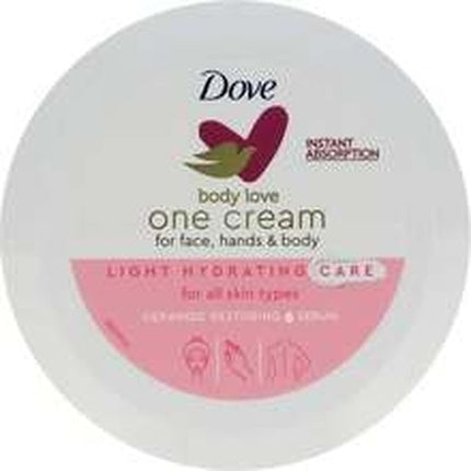 Dove Light Hydrating Cream for Face, Body & Hands, 250ml Multi-Purpose Moisturising Cream