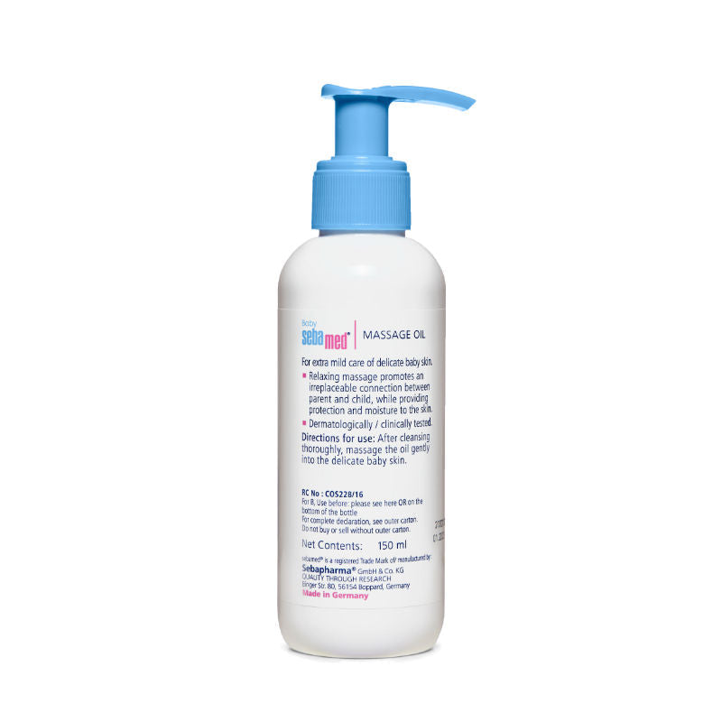 Sebamed Baby Massage Oil, Contains Soya Oil & Vitamin F, Non Greasy, Does Not Solidify, 150ml Buy at Indicrest Image 2