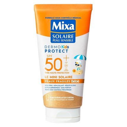 Mixa Solaire Mini Sun Care Milk SPF 50+ UVA Very High Protection Sunscreen, 50ml – Lightweight Sun Protection for Sensitive Skin
