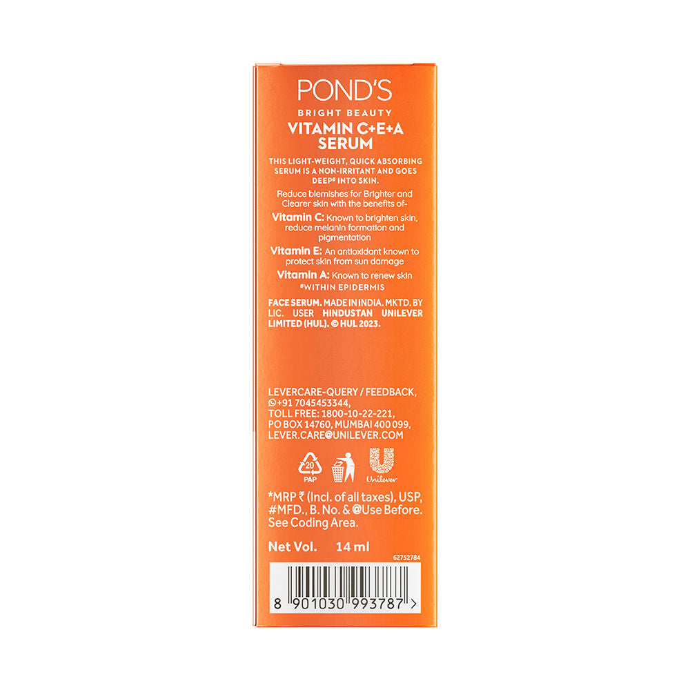 Pond’s Bright Beauty 12% Vitamin C+E+A Serum, 14ml Buy at Indicrest Image 8
