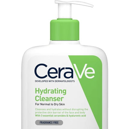 CeraVe Hydrating Cleanser with Hyaluronic Acid – Daily Facial Cleanser for Normal to Dry Skin
