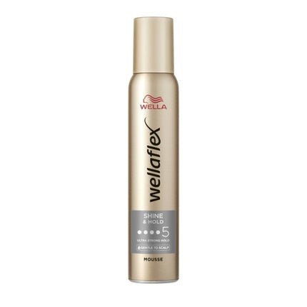 Wellaflex Shiny Hold Ultra Strong Hair Styling Mousse, 200ml