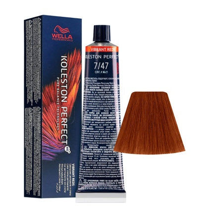 Wella Professionals Koleston Perfect ME+ 7/47 Medium Blonde Red Brown Permanent Hair Colour, 60ml