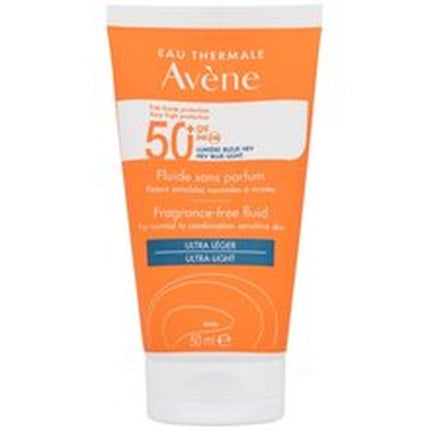 Avène Fragrance-Free Ultra-Light Fluid SPF 50+ Sunscreen, 50ml for Sensitive Normal & Combination Skin
