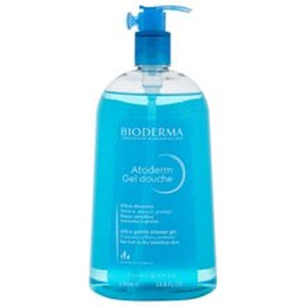 Bioderma Atoderm Gentle Shower Gel Nourishing Shower Gel for Dry Skin, 1000ml - Soap-Free Daily Face & Body Cleanser