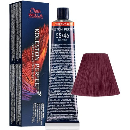 Wella Professionals Koleston Perfect ME+ Vibrant Reds 55/46 Intense Light Brown Red Violet Permanent Hair Color, 60ml