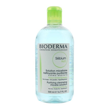 Bioderma Sébium H2O Micellar Water, 500ml Purifying Cleansing Solution for Combination & Oily Skin