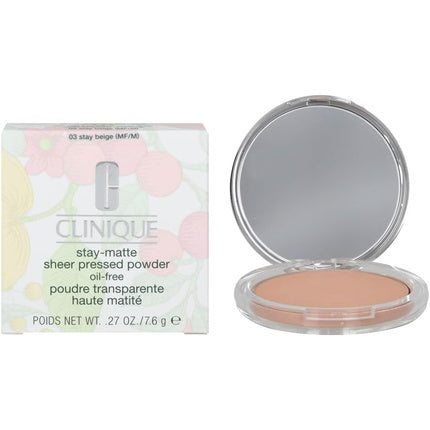 Clinique Stay-Matte Sheer Pressed Powder 03 Stay Beige, 7.6g