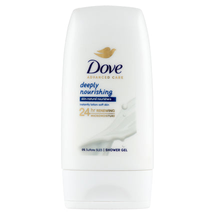 Dove Advanced Care Deeply Nourishing Shower Gel, 55ml Travel Size Body Wash