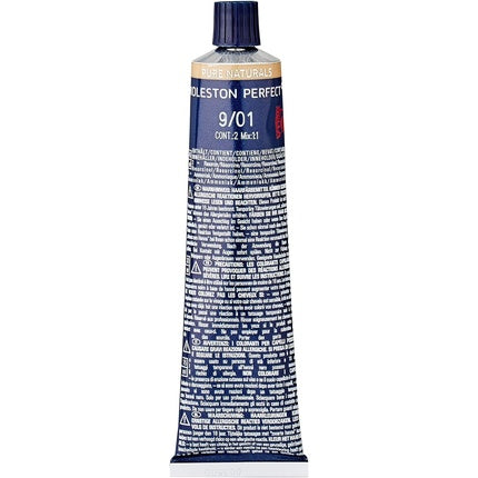 Wella Professionals Koleston Perfect Me+ Pure Naturals 9/01 Light Natural Ash Blonde Permanent Hair Color Cream, 60ml