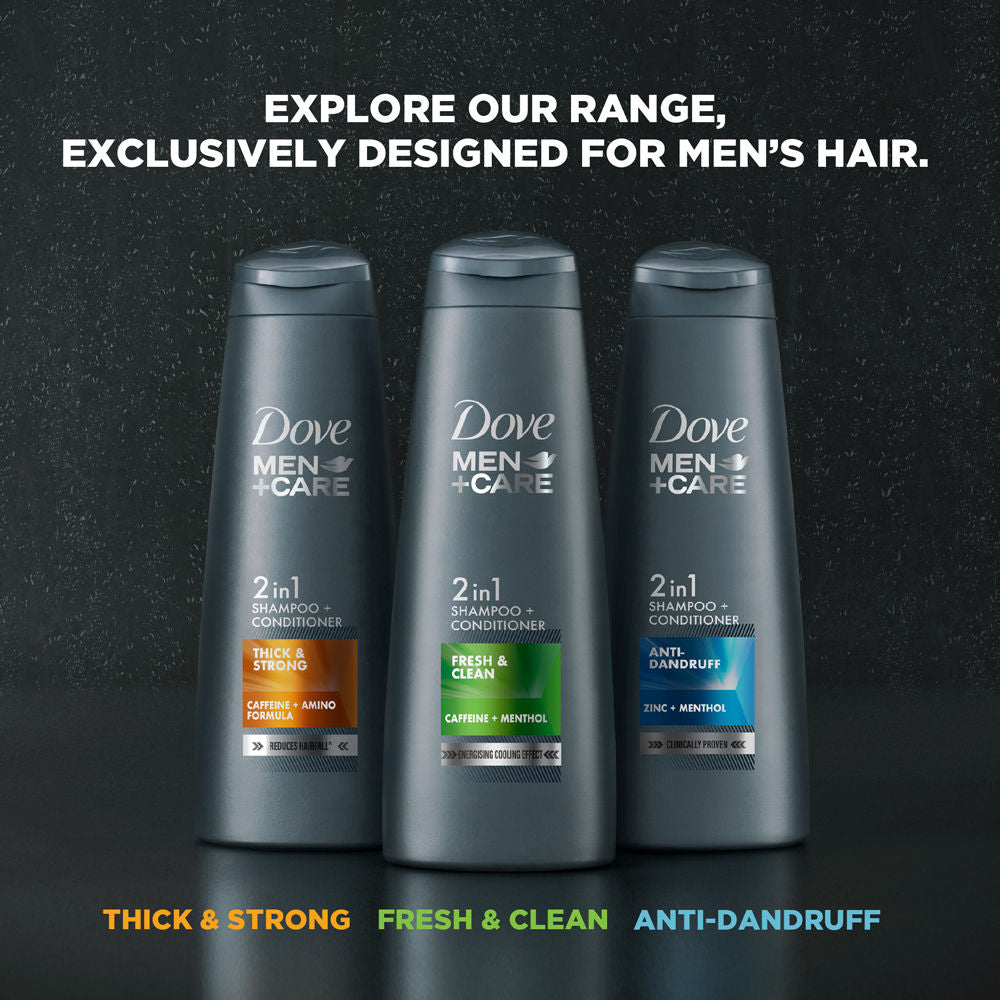 Dove Men +Care Fresh & Clean 2 In 1 Shampoo + Conditioner, 340ml Buy at Indicrest Image 7