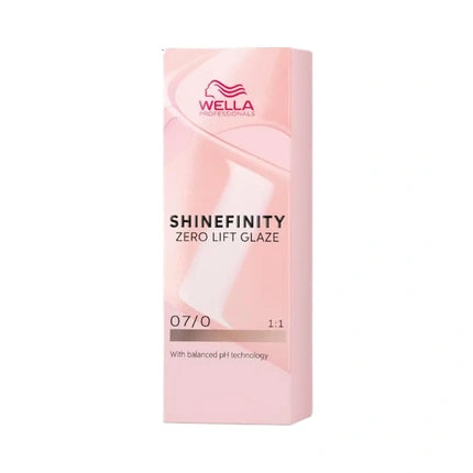 Wella Professionals Shinefinity 07/0 Zero Lift Glaze Hair Colour, 60ml | Demi-Permanent Hair Colour