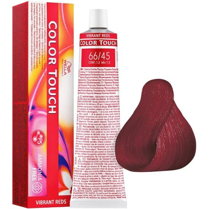 Wella Professionals Color Touch Plus 66/45 Dark Blonde Intense Cobalt Mahogany Demi-Permanent Hair Color, 60ml