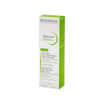 Bioderma Sébium Kerato Gel-Cream, 30ml | Anti-Blemish High Tolerance Gel-Cream for Oily & Acne-Prone Skin
