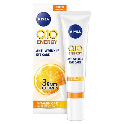 Nivea Q10 Energy Fresh Look Eye Care Energizing Anti-Wrinkle Eye Cream, 15ml | Brightening & Hydrating Eye Cream