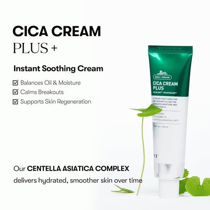 VT Cosmetics CICA Cream Plus Hydrating & Calming Face Moisturizer with Centella, 50ml