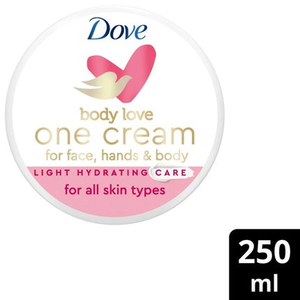 Dove Light Hydrating Cream for Face, Body & Hands, 250ml Multi-Purpose Moisturising Cream