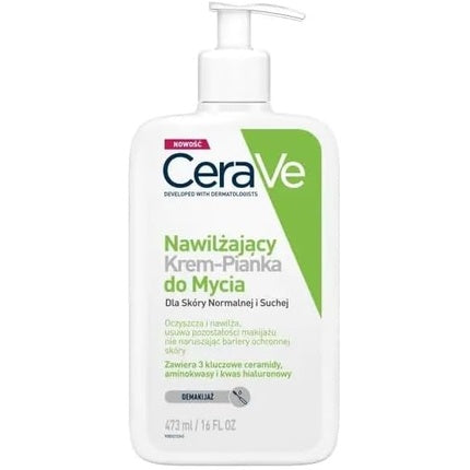 CeraVe Cream-to-Foam Hydrating Facial Cleanser for Normal to Dry Skin Moisturising Face Wash
