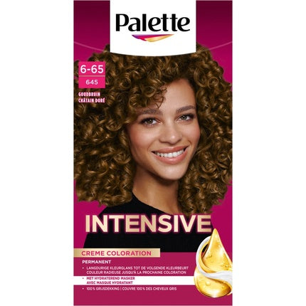 Schwarzkopf Poly Palette Permanent Hair Color 665-645 Gold Brown Hair Dye, 115ml