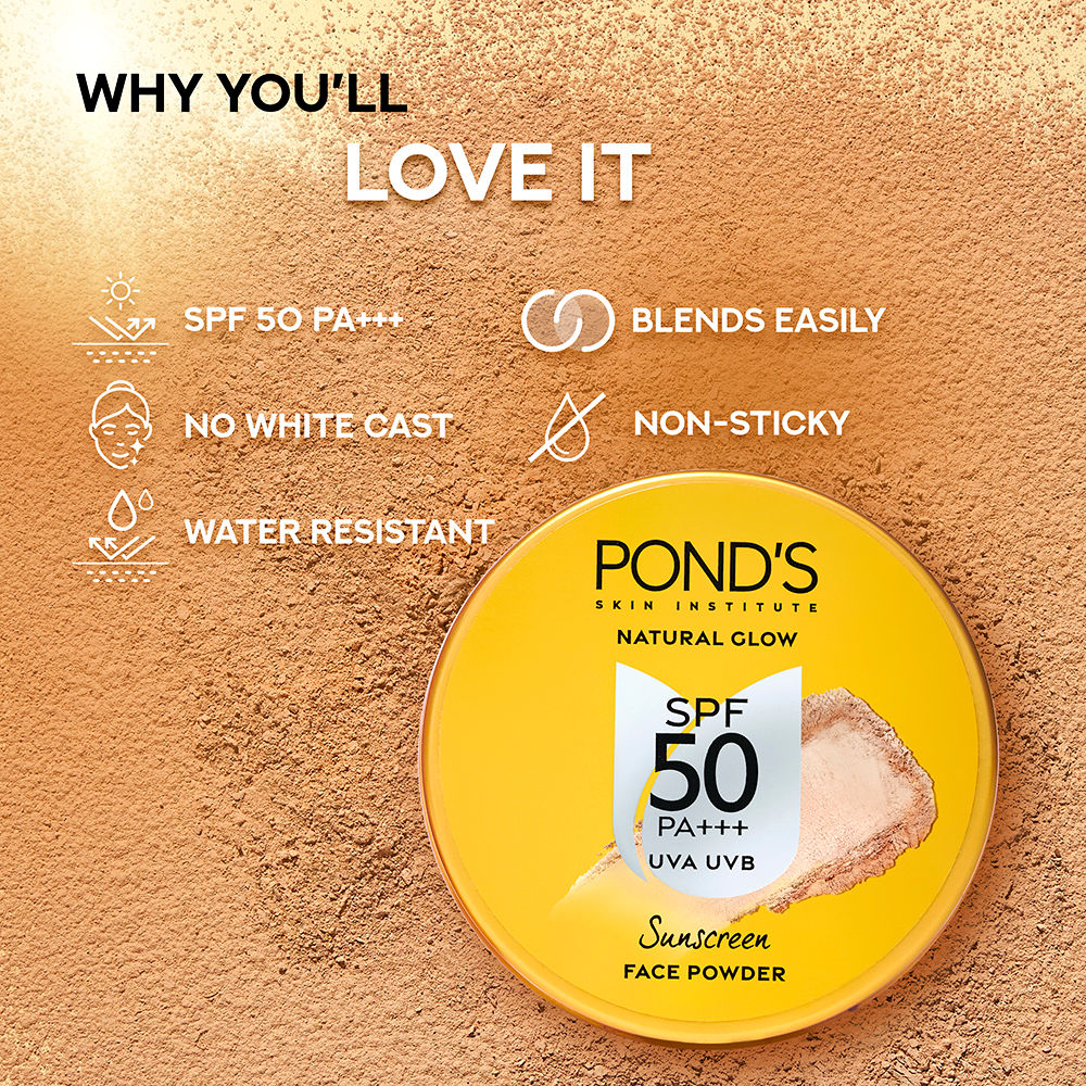 Pond’s SPF 50 PA+++ UVA UVB Sunscreen Face Powder, 20g Buy at Indicrest Image 8