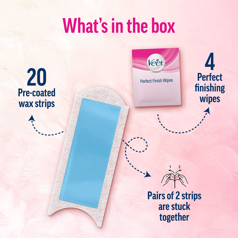 Veet Professional Waxing Strips Kit For Sensitive Skin Buy at Indicrest Image 9