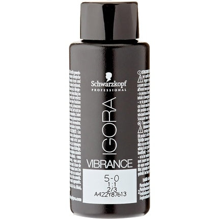 Schwarzkopf Professional Igora Vibrance Tone on Tone Hair Colour 5-0 Light Brown, 60ml Demi-Permanent Hair Color