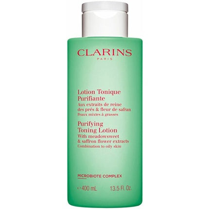 Clarins Purifying Toning Lotion Refill, 400ml Alcohol-Free Facial Toner for Combination & Oily Skin