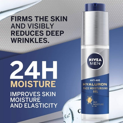 Nivea Men Anti-Age Hyaluron Face Moisturising Gel, 50ml